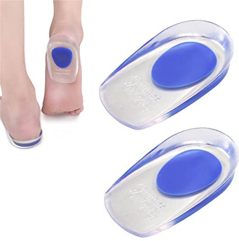 Neoreser Talonnettes en Gel, 1 Paire Talonnette Silicone Semelle Talon, Silicone Soulage Douleurs Pieds Semelle Talonette Gel pour Homme et Femme (Taille 40-45)