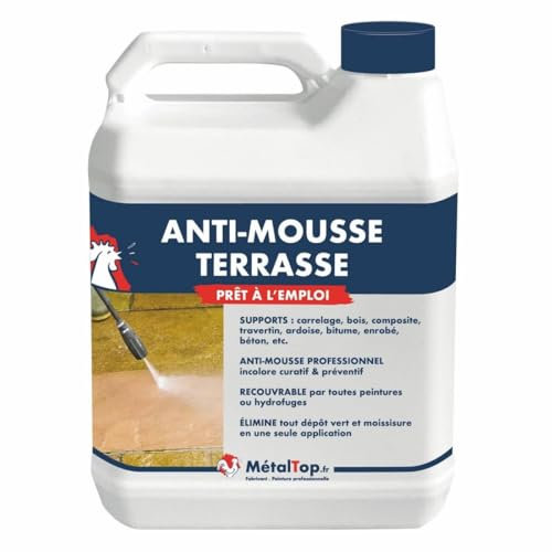 Metaltop - Antimousse Terrasse - IIncolore - RAL Incolore - Pot 60 L