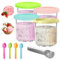 KBIBCK Bacs à Crème Glacée pour Ninja Creami, Lot de 4 Récipients à Crème Glacée, Ninja Creami Deluxe NC501/NC500, Avec Couvercle Et Cuillère, Sans BPA, Lavable au lave-vaisselle