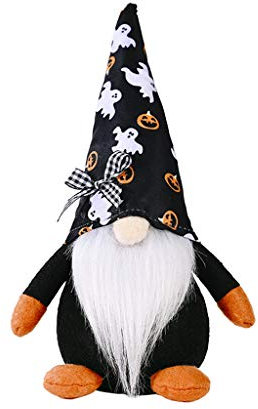 SANRLO Halloween-Zwerg Zauberer Kürbis Tomte Nisse schwedischer Zwerg Home Bauernhaus Küche Dekor Regal gestufte Tablett Dekorationen Weihnachten Zwerge Plüsch