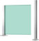 Geländer Glas Balkongeländer Geländerpfosten 65cm - 105cm Edelstahl Quadratisch Glasgeländer Langlebige Glasgeländerklemme Für Balkonterrasse Außenpool Terrassen(Color:End Post,Size:65cm)