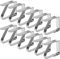 XREE 12 Stück Tischdeckenklammern, 6.5 x 5.5cm Tischtuchklammern Outdoor Tischklammern Edelstahl Tischdeckenhalter für Tisch mit Einer Plattenstärke von 2.5-4cm (Silber)