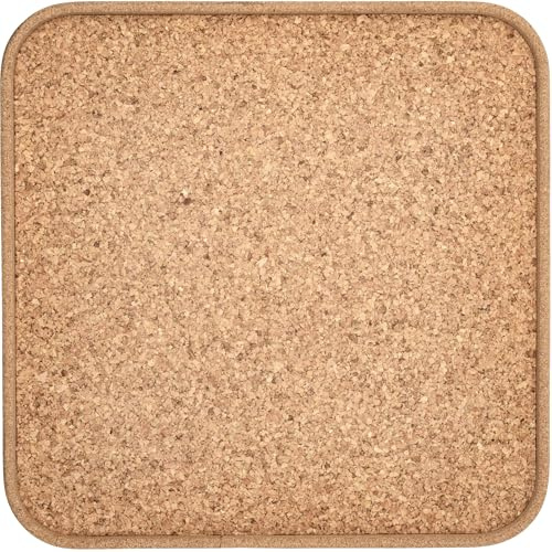 Go4Cork Premium Square Cork Serving Tray, Heat Resistant, 30x30cm | Reusable, Elegant Eco-Friendly Kitchenware, Versatile Use: Tea, Pots/Pans, Counter, Table, Decor, Non-toxic Natural Material