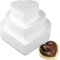 HUYUE Polystyrene Gateau Lot de 3 Gateau Polystyrene Dummy Cake 10 cm, 15 cm, 20 cm Faux Gateau (Cœur)
