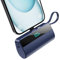 Mini Portable Charger for iPhone, 5500mAh Power Bank with Built in USB C Charging Port, 20W PD Fast Charging Battery Pack with 2 Output Compatible with iPhone 16/15/14/13/12/11/X Samsung-Blue