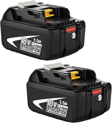 2 x Ersatz für Makita Akku 18V BL1850B BL1850 BL1840B BL1840 BL1830B BL1830 für Makita 18V Akku BL1850B BL1850 BL1860B BL1860 194205-3