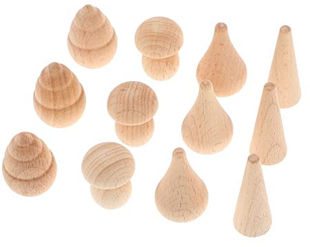 BESPORTBLE 12 Stück Holzspielzeug Kinder Selbstgemacht Graffiti Bastelset Kleinkinder Pädagogisches Malen Zubehör Micro Landschaft Dekoration