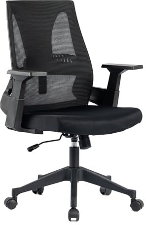 CLATINA 225KG 500lbs Heavy Duty Office Desk Chair, Ergonomic Executive Chairs with Adjustable Mesh Lumbar Support, Wide Comfortable Seat for Home Conference Computer Heavy People, Black