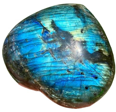 BIANMTSW 1pc 410-500g labradorite heart Quartz Crystal Stone