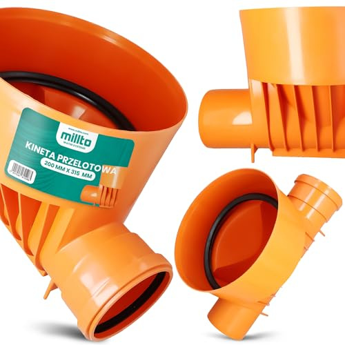 Millto Regard Inspection Fond DN315 200 x 315 mm Sortie Plastique Tube Montée Drainage Joint Souterrain Évacuation Eaux Usées Système Collecteur