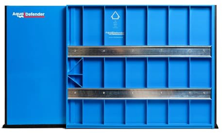 AquaDefender Hochwasserschutz Tür, verstellbare Wassersperre ohne Bohren, mobile wiederverwendbare Flutbarriere, Überschwemmungsschutz 40 cm, Breite 72,5-104 cm, für Haustür, Keller, Garage - 1 Stück