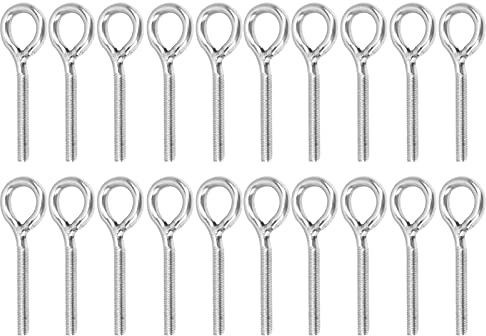 Sunicon 20pcs m4 bullone oculare, bulloni ad anello in acciaio inossidabile macchina saldata a vite chiuse bulloni