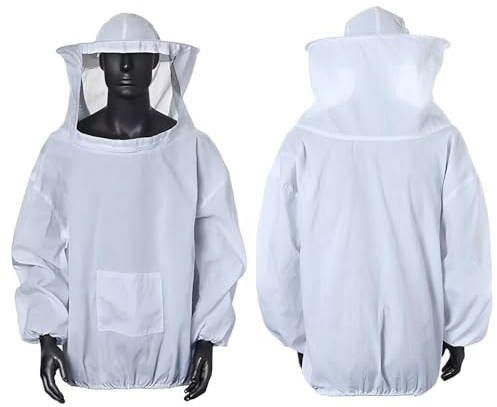 Norhogo Beekeeping Jacket with Hat, White Beekeeper Suit for Men Women