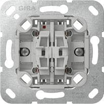 Gira 387900 Einsatz Wipp-Jalousieschalter, ohne Befestigungskrallen, 10A, 250V