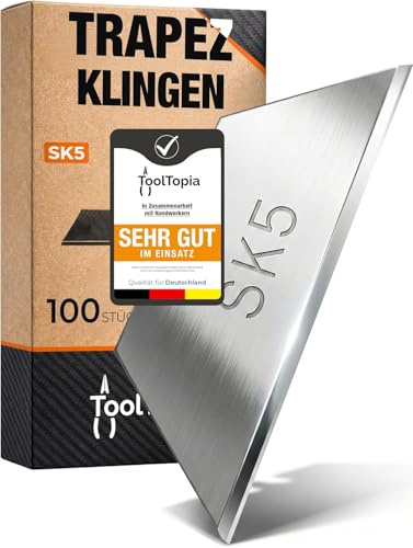 Trapezklingen SK5 Stahl 100x | Cuttermesser & Teppichmesser Klingen – Profi