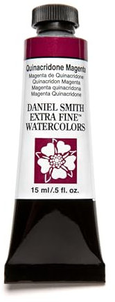 DANIEL SMITH 284600090 Extra Fine Watercolor 15ml Paint Tube, Quinacridon, Magenta