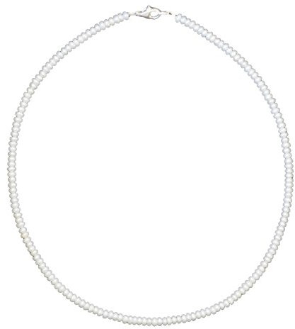 ERCE Perlenhalskette Süßwasserperle 4-5 mm 925 Silber Karabinerverschluss Länge 42 cm