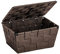 Wenko Cesta para el baño Adria con Tapa marrón - Cesta para el baño, Polipropileno, 19 x 10 x 14 cm, Marrón