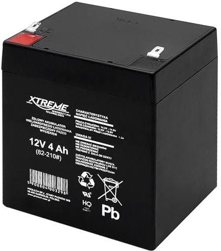 Xtreme 12V 4Ah AGM Gel Battery Deep Cycle Maintenance Free UPS Backup Power Unit