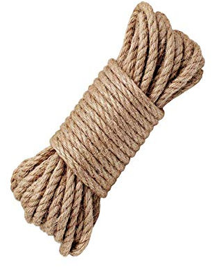 LUOOV Sisalseil 6 mm,Sisalseil Natur für Kratzbäume,Bdsmage Hanfseil,Jute Seil,Natürliche Hanfschnur Seile Dicke und Starke Jutekordel Schärpe,Mehrzweck Utility Hanf Twine Seil 32ft 10m