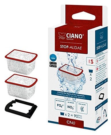 Ciano Filtro Acquario, Cartuccia Stop-Algae SM / CF40 X2, per bloccare la Crescita delle alghe