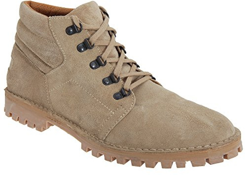 Roamer Mens 5 Eyelet D Ring Desert Boots Taupe