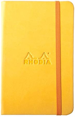 Rhodia 118636C Rhodiarama Book (A6 Notizbuch mit Gummizug, blanko, 96 Blatt) 1 Stück osterglocke