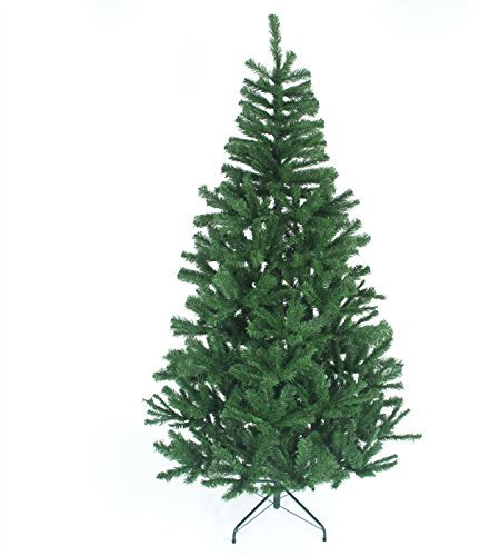 SHATCHI Grün 8ft/240 cm Künstlichen Weihnachtsbaum Alaskan Pine 1100 Spitzen Innen Xmas Home Dekorationen 2,4m, Inklusive Metallständer, PVC-Kunststoff