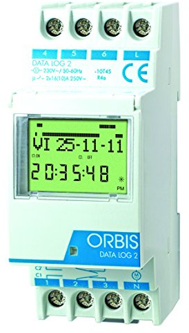 Data Log 2 12 V CC/CA.Interruptor HORARIO Digital 2 CIRC.CONMUT.Dia/Semana 50 MEMO.Cambio Ver./INV.