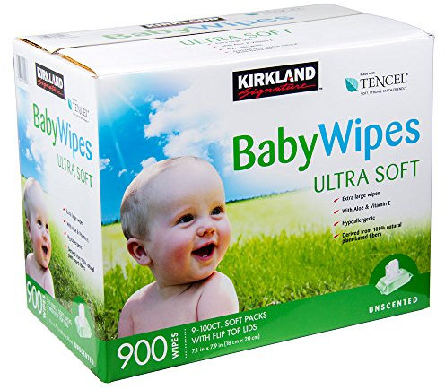 New Kirkland Signature Unscented Baby Wipes Ultra Soft 900 Wipes (new improved formula from May 2015)