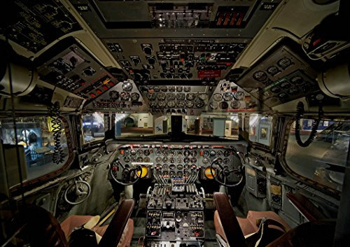 Poster Cockpit Douglas DC-7 Avion Flugzeug Wand Kunst