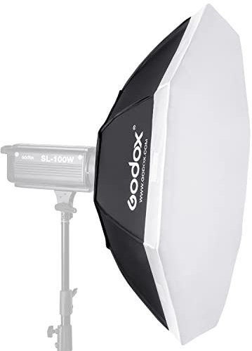 fomito Godox Top Octagon Softbox 16 pollici / 140 cm Octagon Softbox Fotografia Luce Diffusione e modifica con Bowens Speedring Mount per Monolight Photo Studio Illuminazione stroboscopica