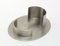 Kerzenhalter Oval aus Messing vernickelt Silber (Innen 9 x 5 cm) für Ellipsenkerzen, Ovalkerzen