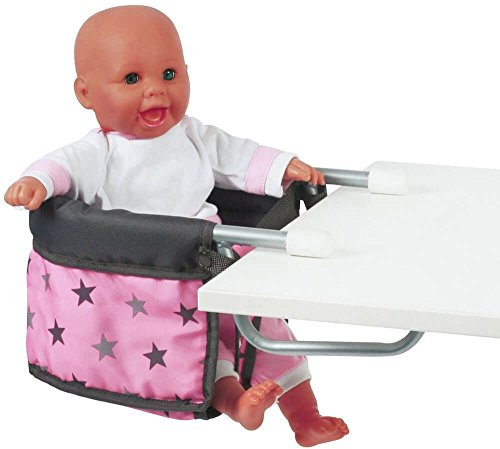 Bayer Chic 2000 735 83 Puppen-Tischsitz, Puppenzubehör für Babypuppen, Sternchen grau