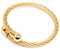 Schmuck-Checker Flexibler 316L Edelstahl Stahlseil Armreif silber schwarz gold roségold Damen Herren Geschenk Armspange hochwertiges Armband (Gold)