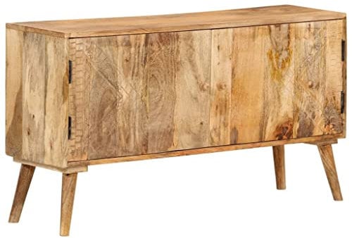 vidaXL Massivholz Sideboard Anrichte Kommode Flur Schrank Wohnzimmermöbel Holzschrank Mangoholz 110x30x60cm