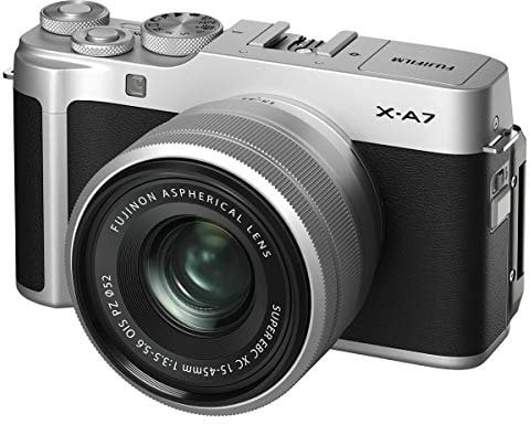 Fujifilm Fotocamera digitale mirrorless X-A7 con obiettivo XC15-45mm F3.5-5.6 OIS PZ, argento