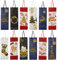 THE TWIDDLERS - 12 Christmas Wine Bags with Sturdy Rope Handles in Festive Pastel Xmas Designs, Gift Bottle Bags, 2 of Each Design, Festive Xmas Wine Bottle Bag - 35cm x 13cm