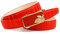 Anthoni Crown Damen Ledergürtel Gürtel, rot, 80