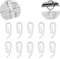 Ganchos de cortina de plástico blanco para cortina de puerta, de ventana, cinta de cabecera de cortina ganchos de cortina 2,8 x 1,2 cm (100 unidades).