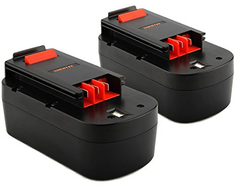 2X Shentec 18V 4500mAh Ni-MH pour Batterie Black et Decker 244760-00 A1718 A18 HPB18 HPB18-OPE Firestorm A18 FS180BX FS18BX FS18FL FSB18