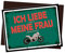 Kühlschrankmagnet mit Motorrad Motiv und Spruch: Ich Liebe es wenn Mich Meine Frau Motorrad Fahren lässt
