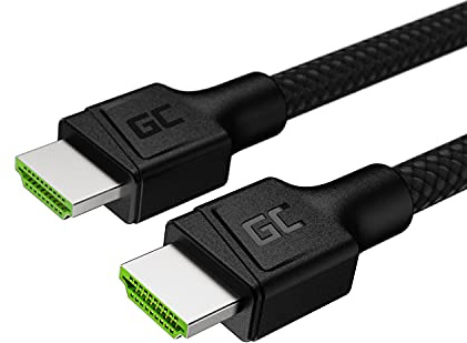 Green Cell StreamPlay HDMI 2.0 High Speed Cable 5 m 4K 2160p 60Hz 1080p 120Hz/240Hz 1440p 144Hz 18Gbps Ethernet Compatible with Monitor, HDR, ARC, Ultra HD, Full HD, Dolby Vision, PS5, XBOX, HDTV