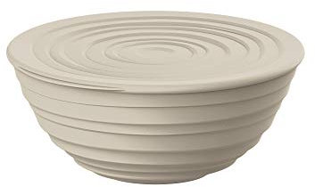 Guzzini - Tierra, Contenitore M con Coperchio in Plastica Riciclata, Ciotola - Argilla, Ø 18xh7,8 cm | 1090 cc - 17500379