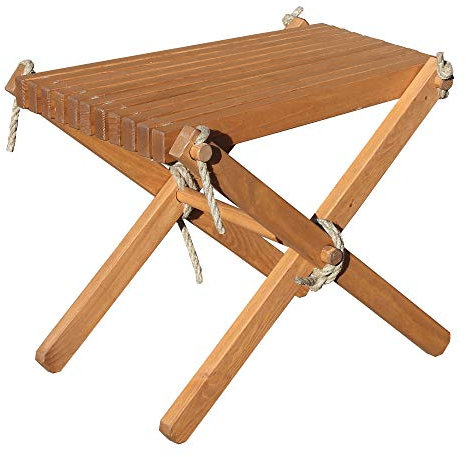 Beistelltisch/Hocker FALUN Braun Holz Gartentisch Outdoor Esstisch Tisch Möbel