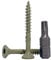 (Pack of 50 pcs) Green Anti-corrosion Finish 4.5 x 40 mm Timber Decking Screws, Wood Screws, Torx Head, Type 17, Countersunk Head, Exterior Screw (50, 4.5 x 40 mm)
