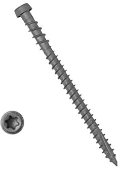 YYL Composite Decking Exterior Coated Wood Screw,#10x2-3/4, Star Drive Torx 20,Type 17 Slot Point,75 Pack,Wood Screw,1 Free Bit Included (#10x2-3/4, Dark Gray, 75)