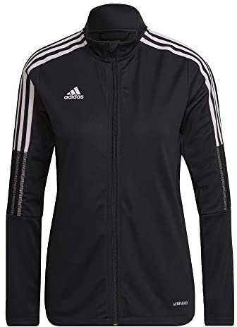 adidas Tiro 21 Veste de survêtement, Noir/Rose Transparent, XS Femme