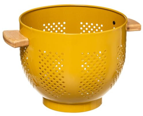 5five - passoire métal d20cm modern color jaune moutarde
