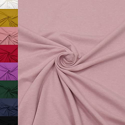 MAGAM-Stoffe Finn Jersey Stoff uni Oeko-Tex Meterware 50cm (33. Rosa meliert)